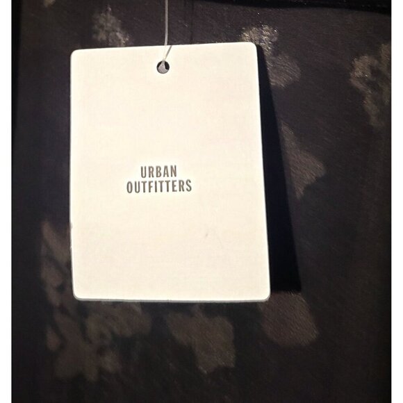 Out From Under- Urban Black Floral Velvet Kimono Womens XS/S Boho Romantic Tunic - Picture 5 of 15